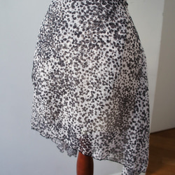 バレエ　ラップスカート[グレイ・ピンクリボンB58-91] W053Bgreypink 4枚目の画像