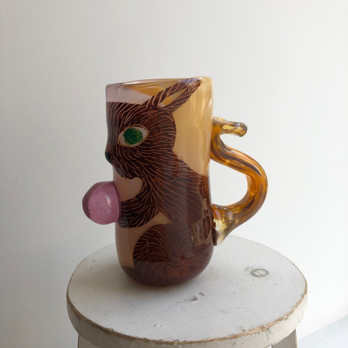 うつわ | Rodina3939 土井朋子さん リス形ガラス製マグカップ