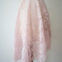 芭蕾羅素蕾絲裙&lt;+面具&gt;【粉紅x灰白56-90】R070粉紅x白 第9張的照片