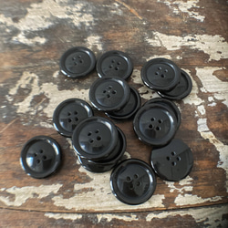 ブラック25mm×5個セット[ブラック]buttonblackmix 1枚目の画像
