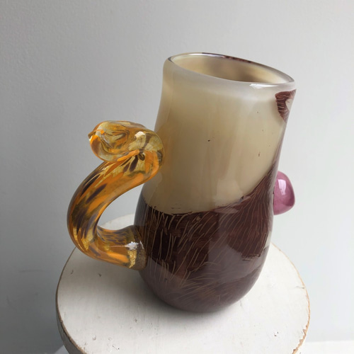 土井朋子さん リス形ガラス製マグカップ 土井朋子さんから作品が届きまし