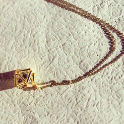 【noilmok】cubic jem necklace~立方体のネックレス 4枚目の画像