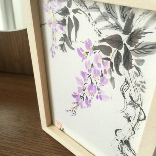 水墨画　花の絵x4 （春夏秋冬）テンキョク作 水墨画 花の絵x4 （春夏秋冬）テンキョク作 - 絵画