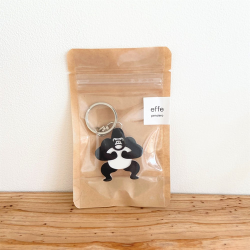 effe pensiero ゴリラ ～お守りホイッスル～ キーホルダー