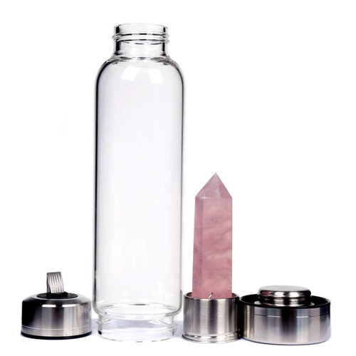 【ほぼ未使用】NOVA クリスタルクリアボトル 450ml ローズクォーツ入り 81qgmC9eecL._UF1000,1000_QL80_.jpg