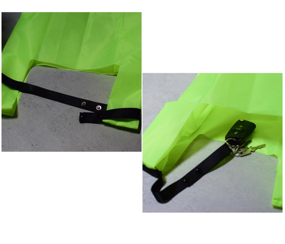 2way環保袋，也可以用作單肩包&lt;熒光黃&gt;防水和輕便 第8張的照片