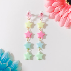 子供 ビーズ イヤリング ☆お星様☆ 1_f772b3915709fb0e550ae0a0531c