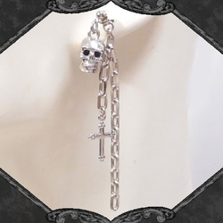 Gothic / Punk / Gothic Lolita Visual Kei Skull &amp; Chain Earri 第3張的照片