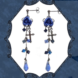 Gothic, Punk, Gothic Lolita Visual Kei Rose &amp; Drop Earrings/ 第2張的照片