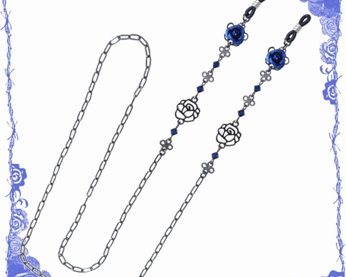 ゴシック・パンク・ゴスロリヴィジュアル系薔薇の眼鏡チェーン、グラス