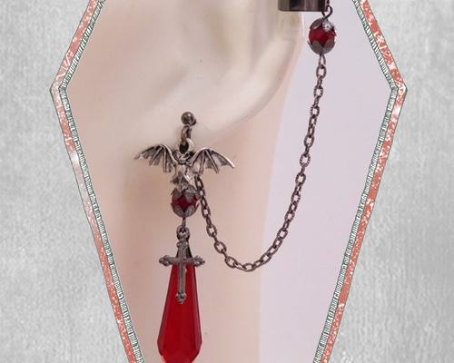 即購入OK‼️非売品】Bloody Mary コウモリデザイン イヤーカフ片耳