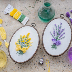 kana フラワー刺繍レース　新品未使用品　ラベンダー　Mサイズ kana フラワー刺繍レース 新品未使用品 ラベンダー Mサイズ Kana
