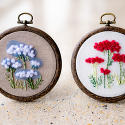 ❤️ノラニンジンの花刺繍制作キット_A.F.E05 〜A.F.Eモール刺繍糸でつくる簡単刺繍キット 5枚目の画像