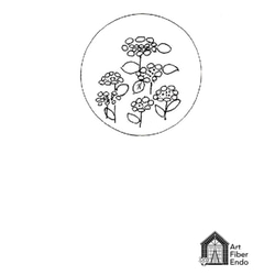 紫陽花の刺繍制作キット_A.F.E19〜6種の手芸素材で簡単に刺繍できる花刺繍シリーズ 5枚目の画像