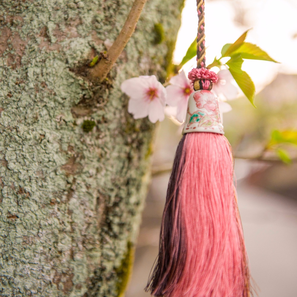 九谷焼タッセル.No51花+桜グラデーション　〜伝統工芸品で作るあなただけのタッセル〜 11,520円