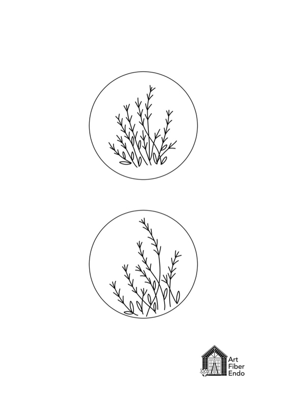 ラベンダーの花の刺繍製作キット_A.F.E 02　 〜オリジナルモール糸で簡単に刺繍できる花刺繍シリーズ〜 4枚目の画像