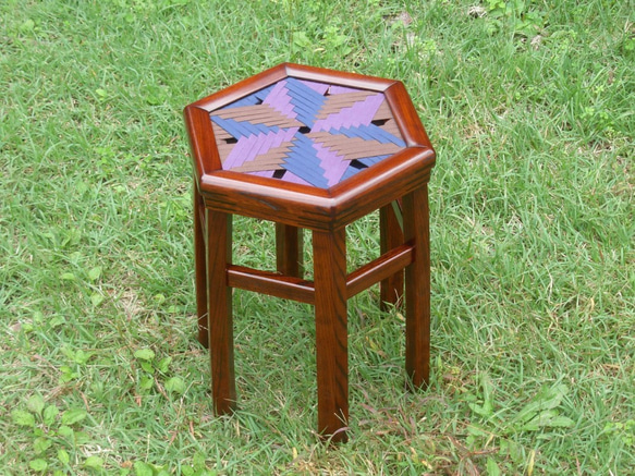 革編み込み　スツール 革編み込みスツール