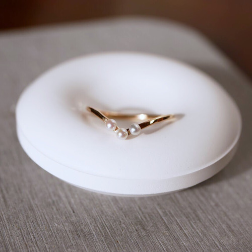 V字型リング k18パール付き V字型リング k18パール付き V字型リング k18パール付き 12343376_5.jpg