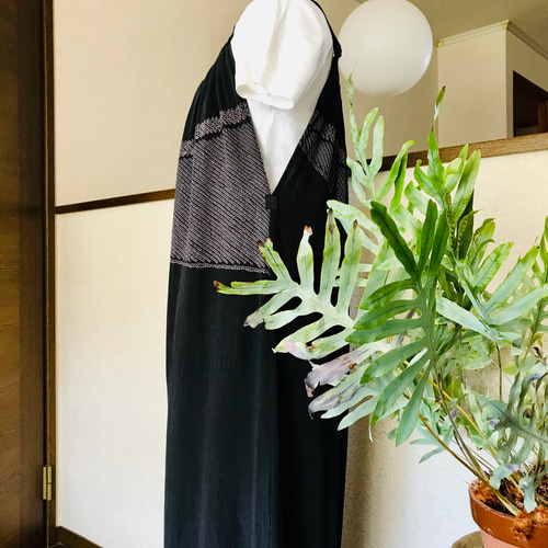 個性の際立つ 兵児帯リメイク 着物リメイク兵児帯キャミワンピース