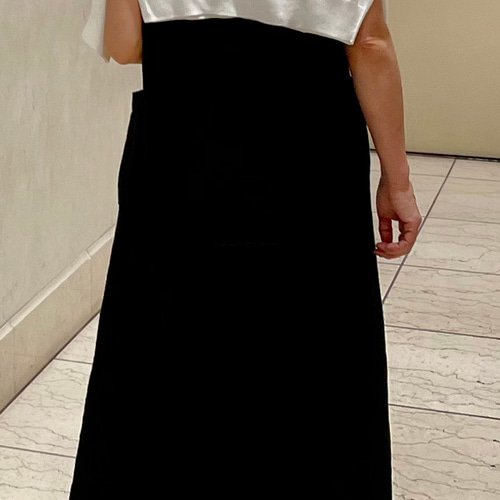美品✨エブール　リネン100% ロングコート　シャツワンピース　フレア　マキシ丈 リネンライクシャツワンピース【洗濯機洗い可/吸水速乾/接触冷感