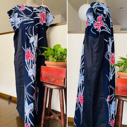 着物リメイク：ワンピース＆帽子 Kimono remake T shirt one piece 着物リメイク パッチワーク T