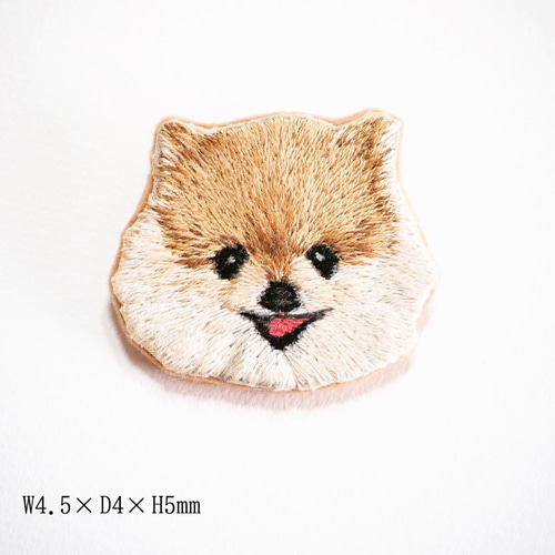 Yourelia様❤️オーダーページ②　ポメラニアン　ハンドメイド品 ポメラニアンの手刺繍ブローチ ブローチ a-zu 通販 7101298