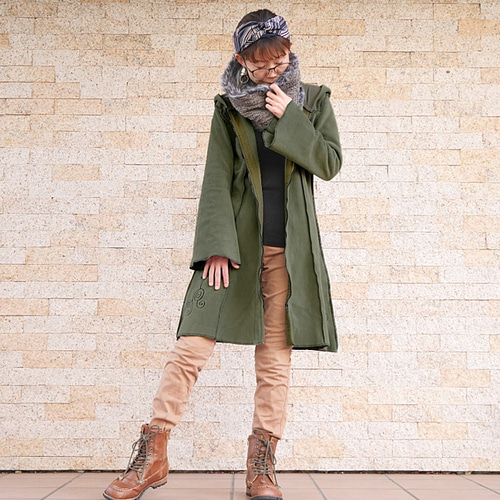 フリース フード付きコート　カーキ色 セール】【PAIRMANON STREET】フリースベスト M-65 アウター モッズ