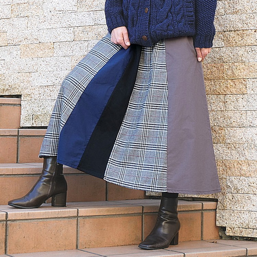 ♡愛と調和のパッチワークスカート♡ ロングスカート（マキシ丈） REI  