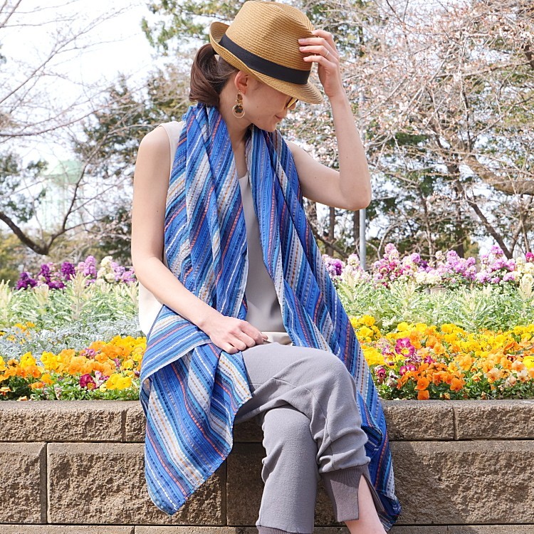 RL CO. ストール ストライプ & DOUBLE