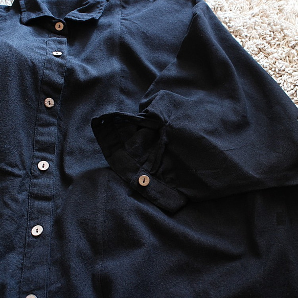 再次上架 x 3 * 非常適合夏季外套 ◎ 非常適合混搭 * 蝙蝠袖襯衫 * 寬鬆上衣 * 開襟衫 * 薄款 * 黑色 第9張的照片