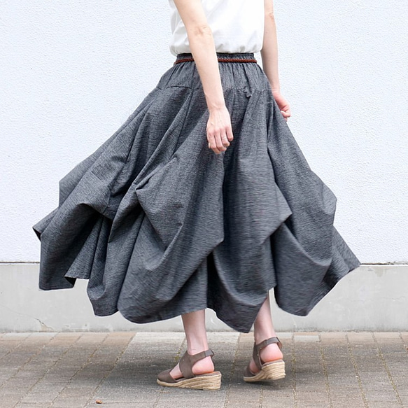 テレビや雑誌で紹介されました！【自由にアレンジスカート】動くたびに