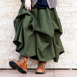 Photo gallery【自由にアレンジスカート】ベーシック～Basic～（モスグリーン） 10枚目の画像