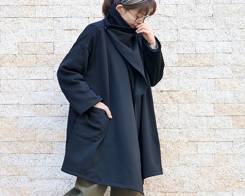 新品モダンクラシックスプリングコート★プリーツプリーズでは✖️黒色 0_dd7dc847ba75f55fa676fc5e86a2