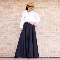 販売枚数1500枚突破＊再販×6回【自由にアレンジスカート】動くたびに美シルエット＊サーキュラースカート＊black 10枚目の画像