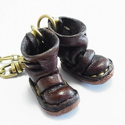 工程師靴子袋魅力布朗[由香守屋]牛皮鑰匙扣皮鞋森林可愛的侏儒實 第4張的照片