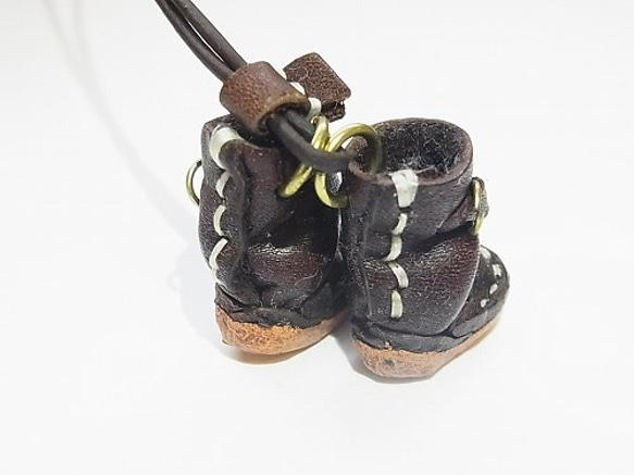 工程師靴項鍊褐矮星[由香守屋]牛皮鑰匙扣皮鞋森林可愛的真實 第3張的照片
