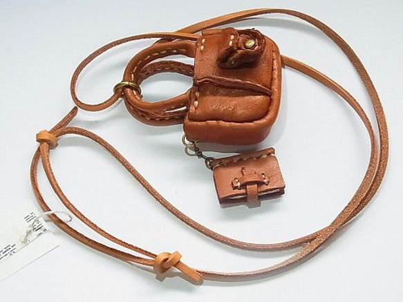 袖珍袋項鍊（駱駝）[由香守屋] 第4張的照片