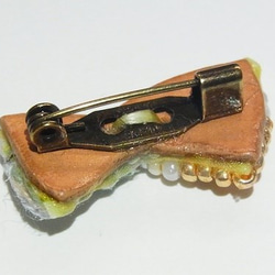 珠繡胸針絲帶趙卓（金×綠色）[由香守屋] 第4張的照片