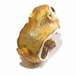 モモンガ リング (13号) 【 DECO vienya / デコ ヴィーニャ 】指輪　小動物　ハンドメイド　ゴールド 6枚目の画像