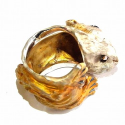 モモンガ リング (13号) 【 DECO vienya / デコ ヴィーニャ 】指輪　小動物　ハンドメイド　ゴールド 7枚目の画像