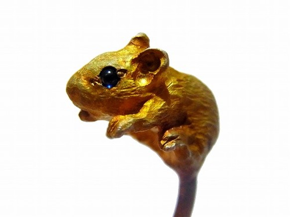 ネズミ　 ピアス（片耳） 【 DECO vienya / デコ ヴィーニャ 】鼠　小動物　シルバー　プレゼント　メンズ　 5枚目の画像