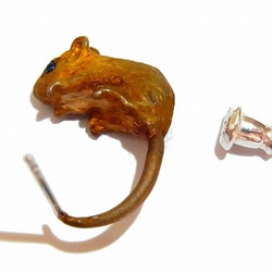 ネズミ　 ピアス（片耳） 【 DECO vienya / デコ ヴィーニャ 】鼠　小動物　シルバー　プレゼント　メンズ　 7枚目の画像