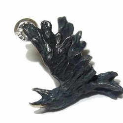 烏鴉耳環（一個耳朵）DECO vienya /裝飾豇豆]烏黑色的鳥鴉酷時尚 第1張的照片