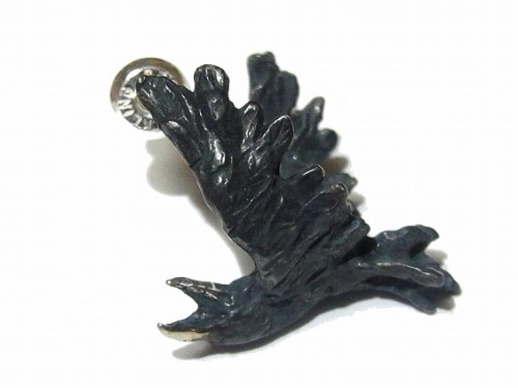 烏鴉耳環（一個耳朵）DECO vienya /裝飾豇豆]烏黑色的鳥鴉酷時尚 第1張的照片