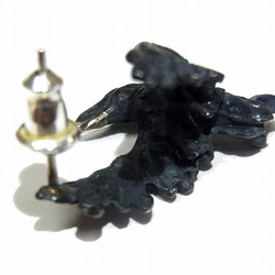 烏鴉耳環（一個耳朵）DECO vienya /裝飾豇豆]烏黑色的鳥鴉酷時尚 第6張的照片