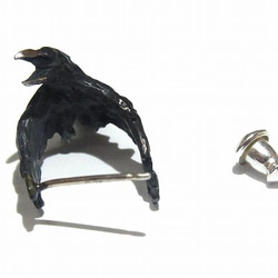 烏鴉耳環（一個耳朵）DECO vienya /裝飾豇豆]烏黑色的鳥鴉酷時尚 第7張的照片