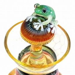 アロマポット Frog on a Mshuroom 参 (台付き)【 kengtaro / ケンタロー 】カエル　キノコ 3枚目の画像