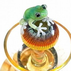 アロマポット Frog on a Mshuroom 参 (台付き)【 kengtaro / ケンタロー 】カエル　キノコ 4枚目の画像