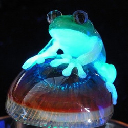 アロマポット Frog on a Mshuroom 参 (台付き)【 kengtaro / ケンタロー 】カエル　キノコ 6枚目の画像
