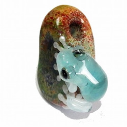 『 彩 いろどり 』【 kengtaro / ケンタロー 】 カエル ボロシリケイトガラス 職人 作家 蛙　一点もの 7枚目の画像